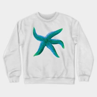 Starfish Glowing Blue and Green Crewneck Sweatshirt